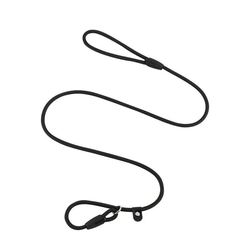 Dog Collar Dog Leash Slip Rope Lead Leash Heavy Duty Braided Rope Adjustable Loop Collar Training Leashes for Medium Large Dogs