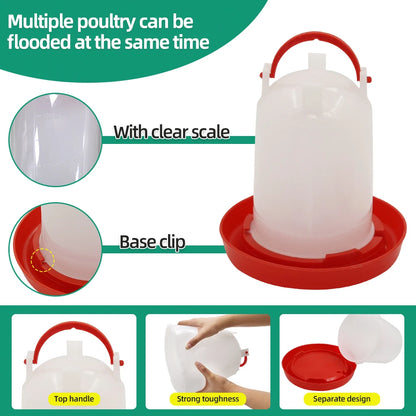 3kg+3L Poultry Feeder And Waterer