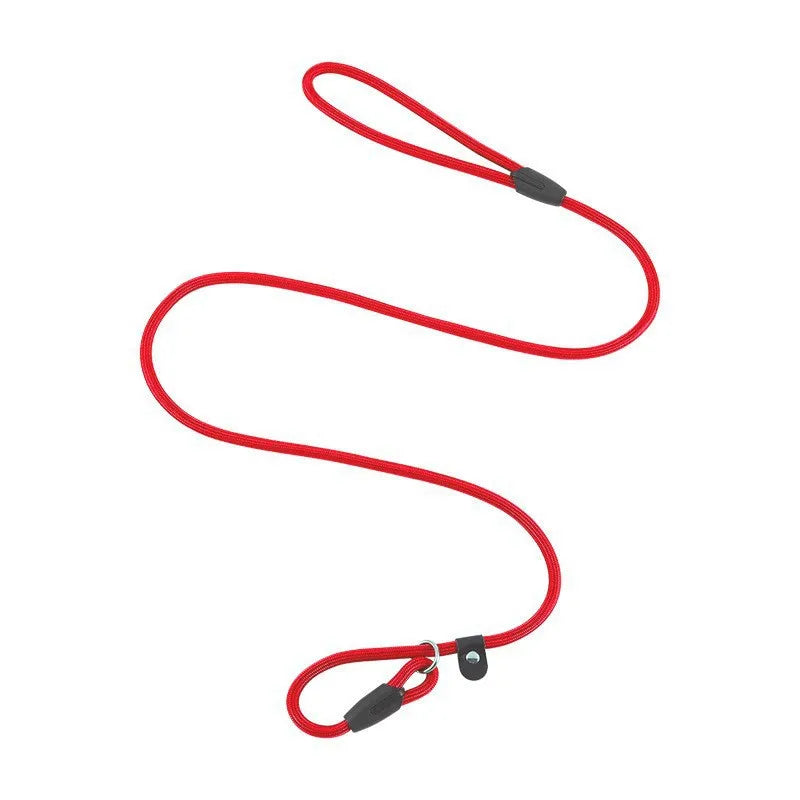 Dog Collar Dog Leash Slip Rope Lead Leash Heavy Duty Braided Rope Adjustable Loop Collar Training Leashes for Medium Large Dogs