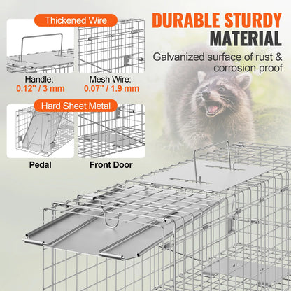 SucceBuy Live Animal Cage Trap Humane Cat Rodent Control