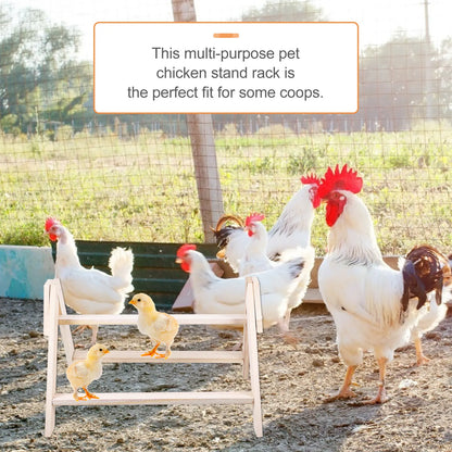 Chicken Standing Rack Wood Rooster Hen Perch Pet Plaything Poultry Bird Cage Nest Accessory Chicken Stand Rack
