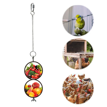 Pet Stainless Steel Feeder  Chicken Vegetables Holder