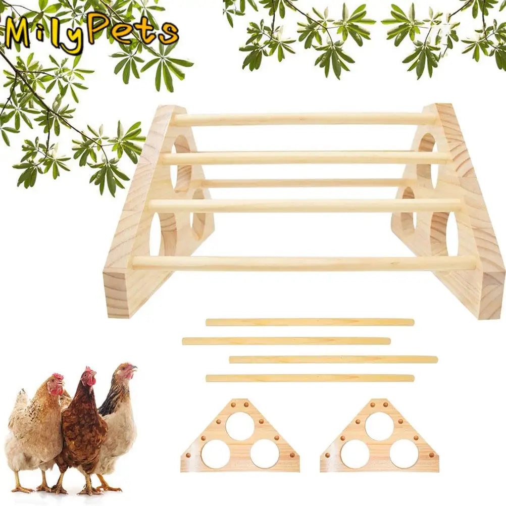 Ducks Goose Trainning  Wooden Chick Roost Bar Bird Stand Chicken Perch