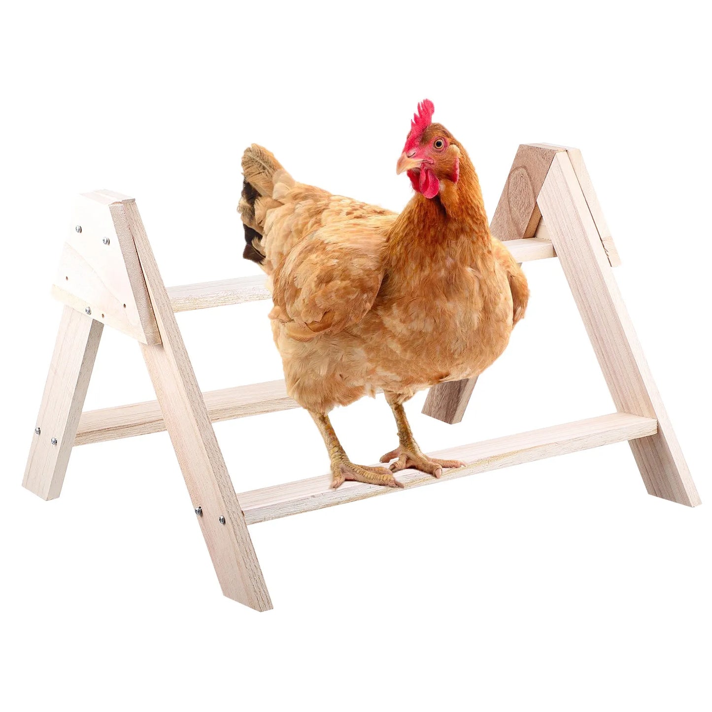 Chicken Standing Rack Wood Rooster Hen Perch Pet Plaything Poultry Bird Cage Nest Accessory Chicken Stand Rack