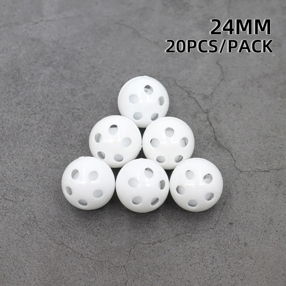 20pcs Plastic Rattle Bell Balls Squeaker Baby Toys DIY Rattle Beads Noise Maker Repair Fix Dog Toy Pet Accessories 17/24/28/38mm