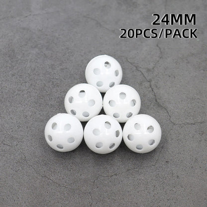 20pcs Plastic Rattle Bell Balls Squeaker Baby Toys DIY Rattle Beads Noise Maker Repair Fix Dog Toy Pet Accessories 17/24/28/38mm
