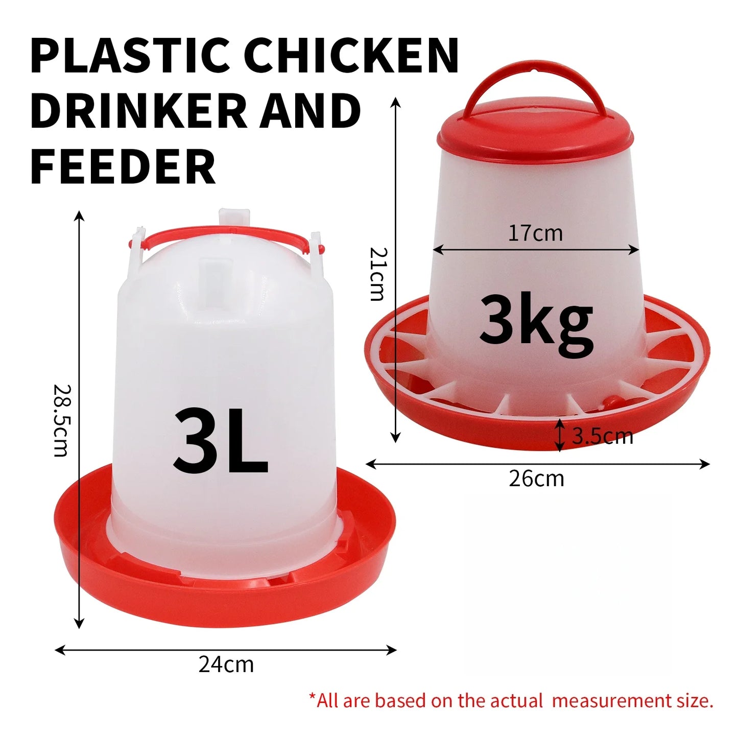 3kg+3L Poultry Feeder And Waterer