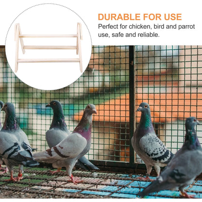 Chicken Standing Rack Wood Rooster Hen Perch Pet Plaything Poultry Bird Cage Nest Accessory Chicken Stand Rack