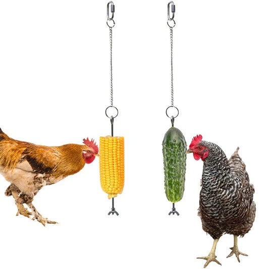 Pet Stainless Steel Feeder  Chicken Vegetables Holder