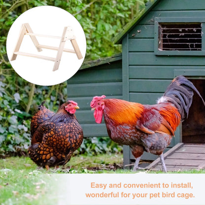 Chicken Standing Rack Wood Rooster Hen Perch Pet Plaything Poultry Bird Cage Nest Accessory Chicken Stand Rack