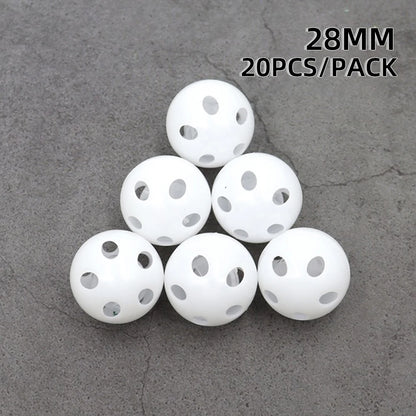20pcs Plastic Rattle Bell Balls Squeaker Baby Toys DIY Rattle Beads Noise Maker Repair Fix Dog Toy Pet Accessories 17/24/28/38mm